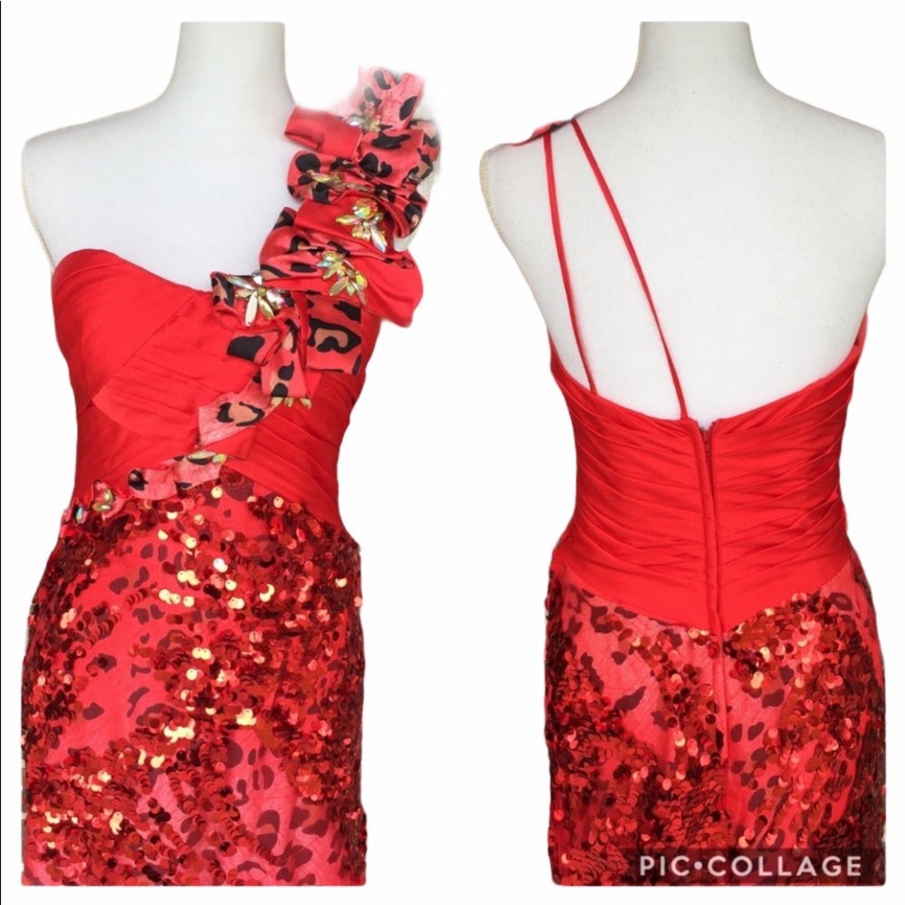 Prom Dress Red Size 6 Tony Bowls Floor Length